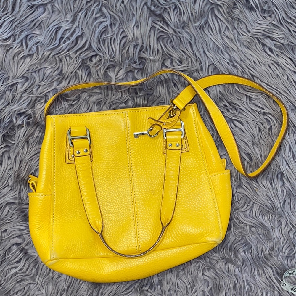 Fossil yellow shoulder bag